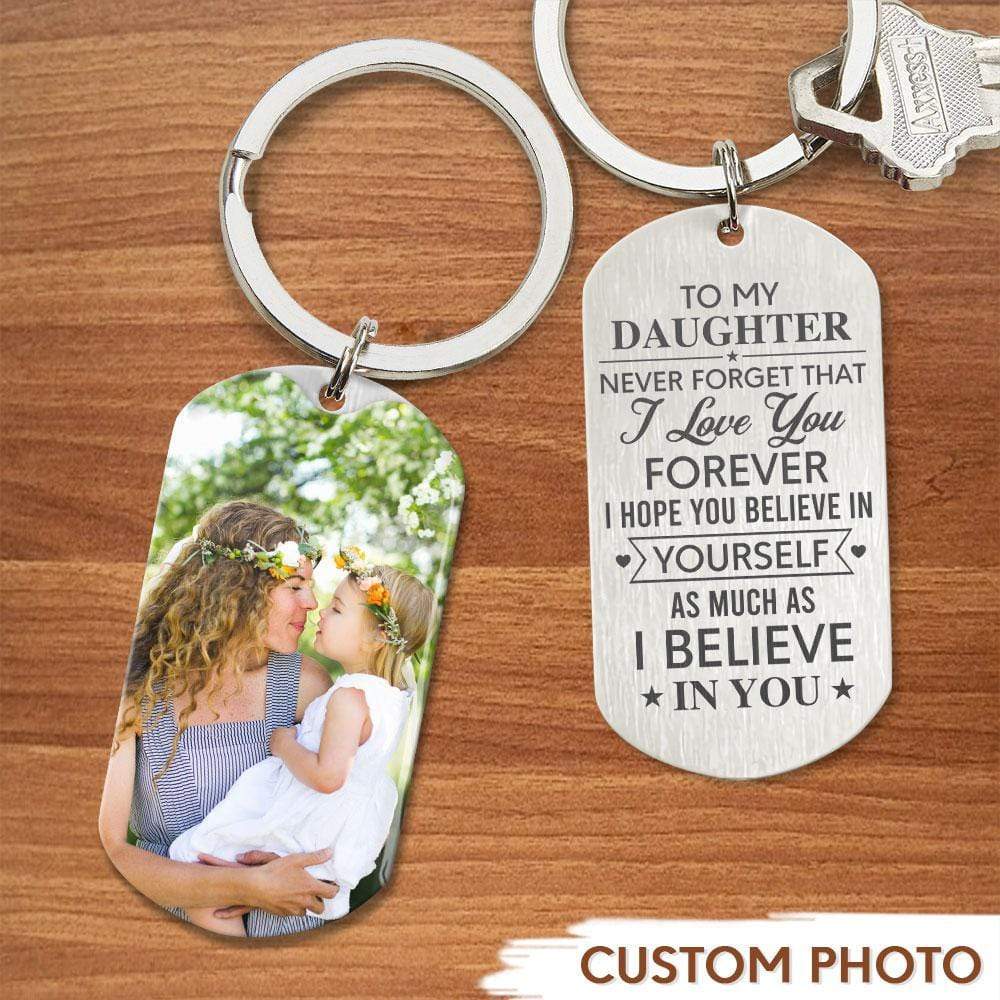 Never Forget That I Love You Forever Grand Daughter Family Metal Keychain HN590