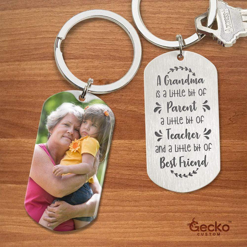 A Grandma Is A Best Friend Grandma Family Metal Keychain HN590 - Image 2