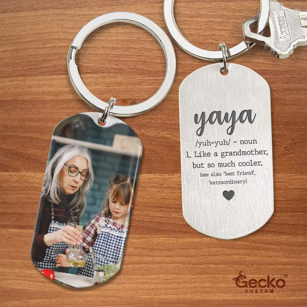 Yaya Grandma Family Metal Keychain HN590 - Image 2