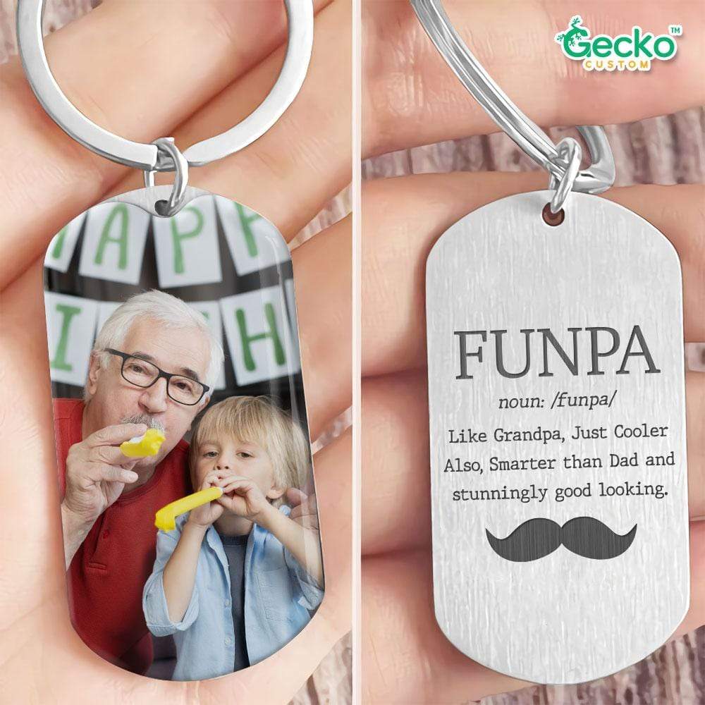 Funpa Grandpa Family Metal Keychain HN590