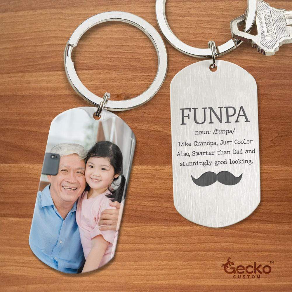 Funpa Grandpa Family Metal Keychain HN590 - Image 2