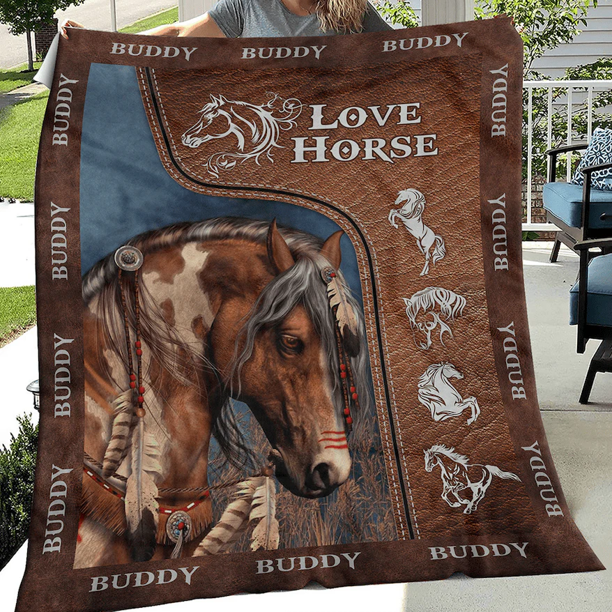 Upload Image Love Horse Blanket HN590 - Image 3