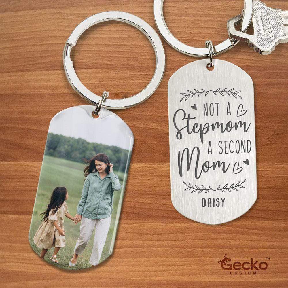 A Second Mom Step Mother Family Metal Keychain HN590 - Image 2