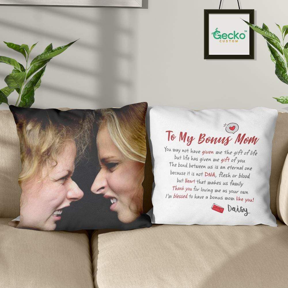 To My Bonus Mom Stepmother Family Throw Pillow HN590