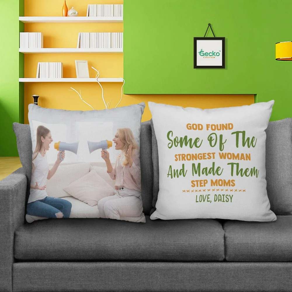 God Made Them Stepmother Family Throw Pillow HN590 - Image 2