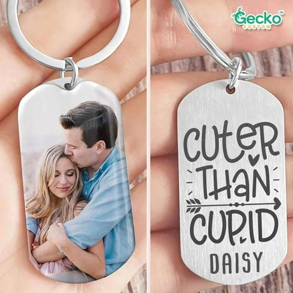 Cuter Than Cupid Valentine Metal Keychain HN590