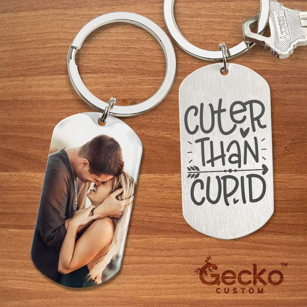 Cuter Than Cupid Valentine Metal Keychain HN590 - Image 2