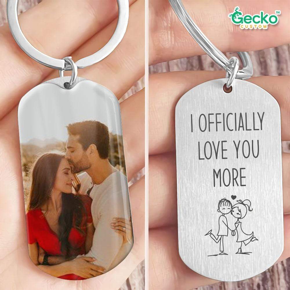 I Officially Love You More Valentine Metal Keychain HN590