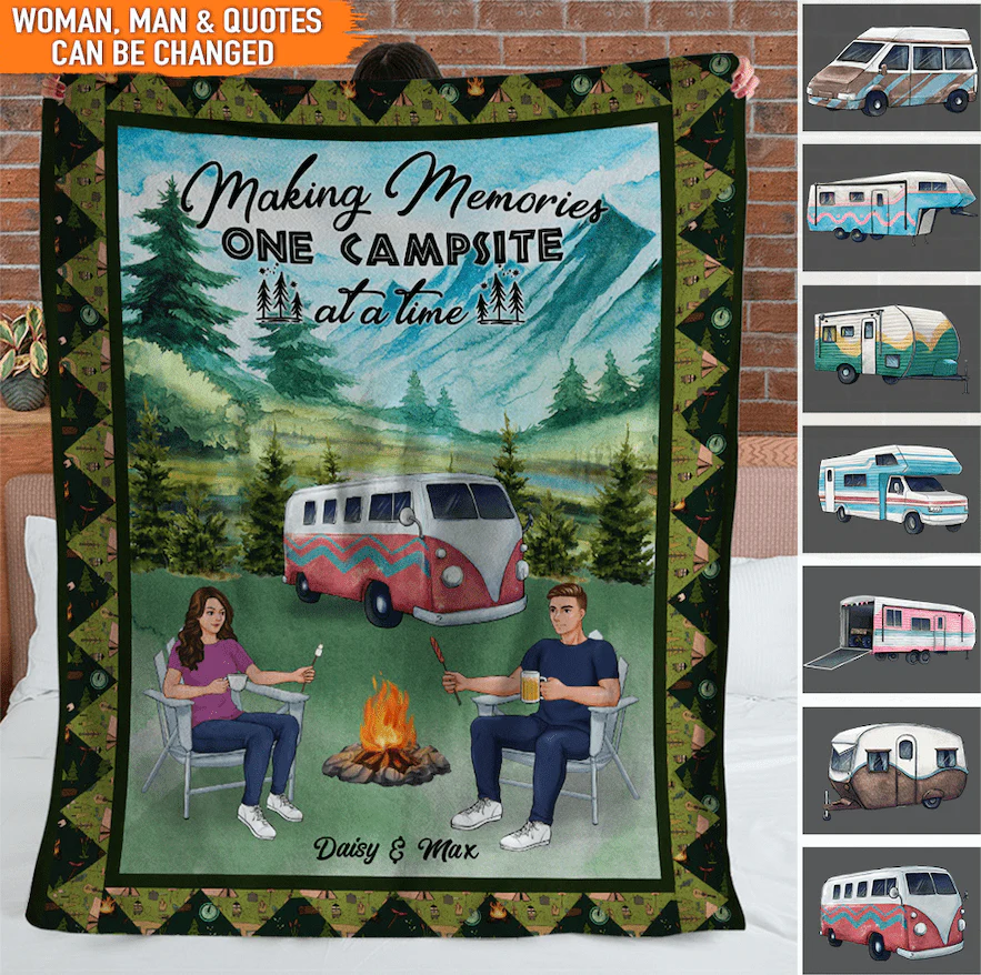 Couple Camping Blanket, RV Camping Blanket, Camping Gift HN590 895144 - Image 3