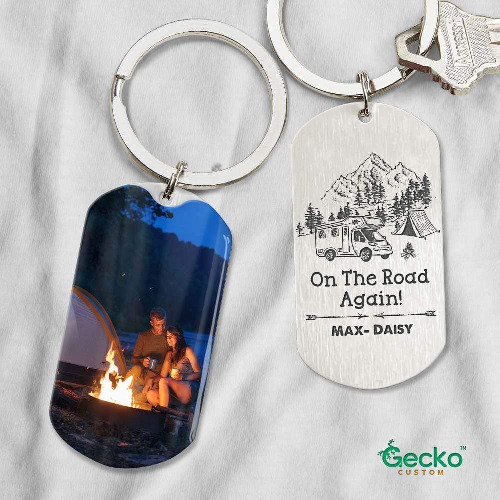 On The Road Again Camping Metal Keychain HN590 - Image 2