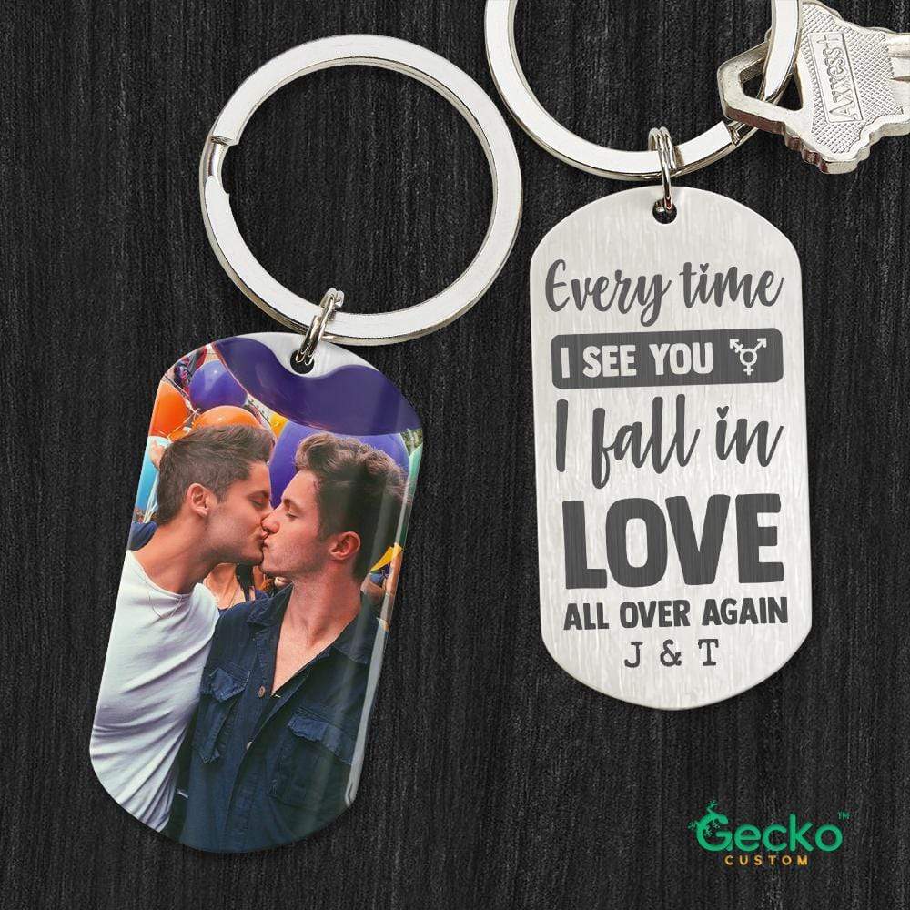 Every Time I See You Couple Metal Keychain, LGBT Gifts HN590 - Image 2