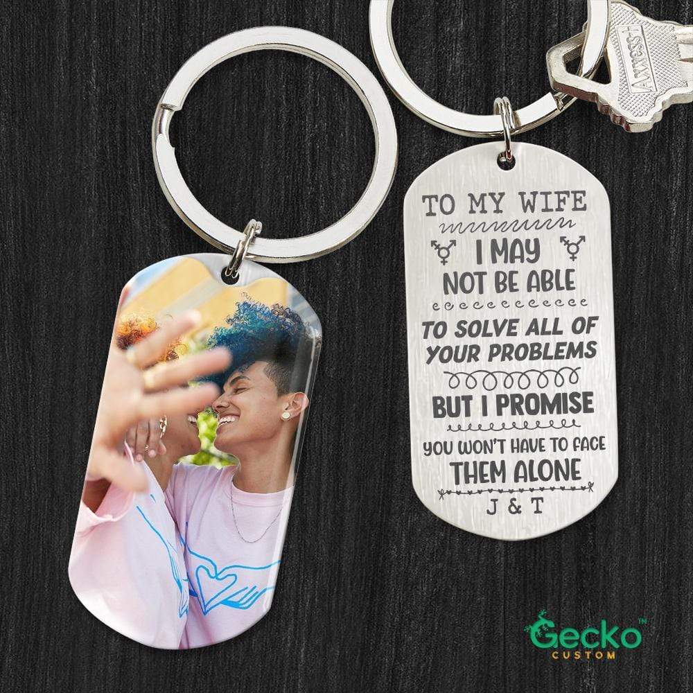 I May Not Be Able To Solve Couple Metal Keychain, LGBT Gifts HN590 - Image 2