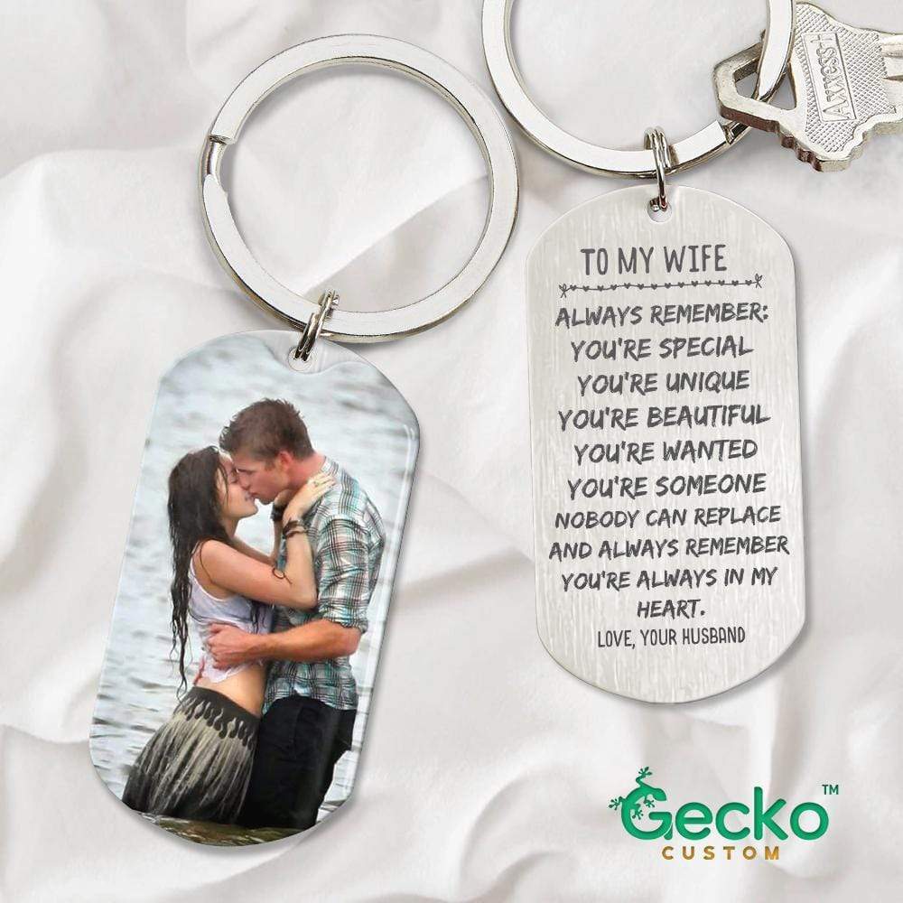 Always Remember You're Special Couple Metal Keychain, Valentine Gift HN590 - Image 2