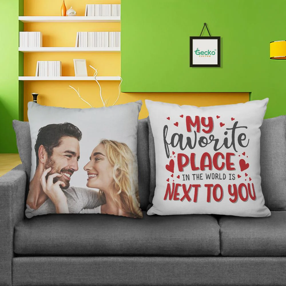 My Favorite Place Is The Next To You Couple Throw Pillow HN590 - Image 2