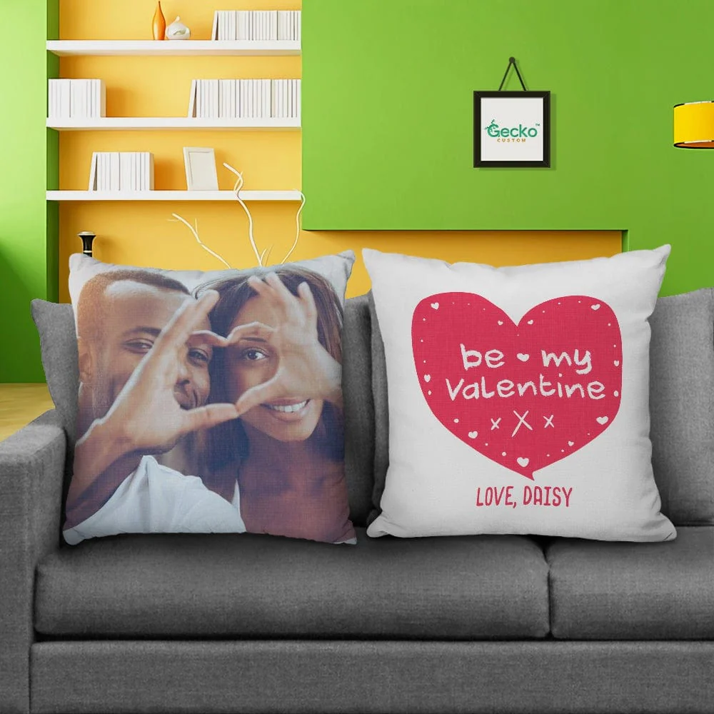 Be My Valentine Couple Throw Pillow HN590 - Image 2