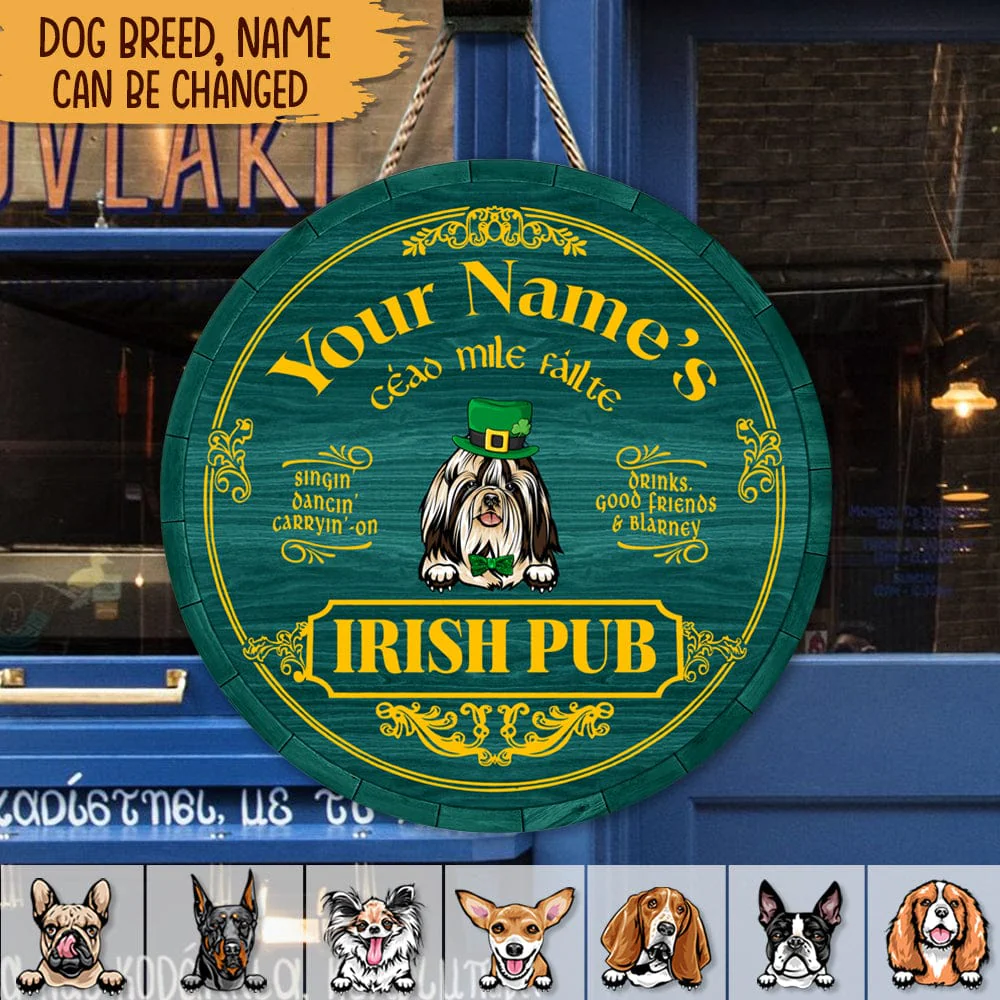 Happy Patrick’s Day Bar Sign, Dog Pub, Irish Pub HN590 - Image 2