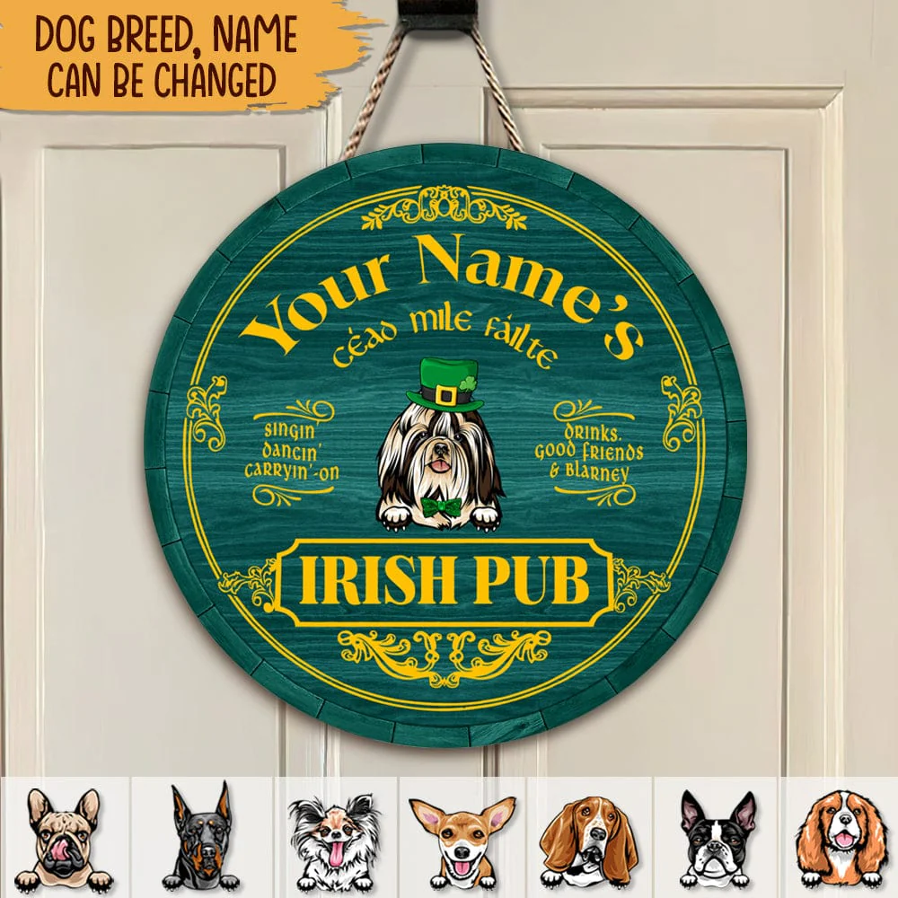 Happy Patrick’s Day Bar Sign, Dog Pub, Irish Pub HN590 - Image 3