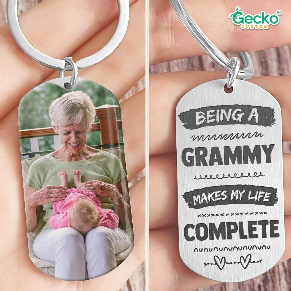 Being A Grammy Makes My Life Complete Family Metal Keychain HN590
