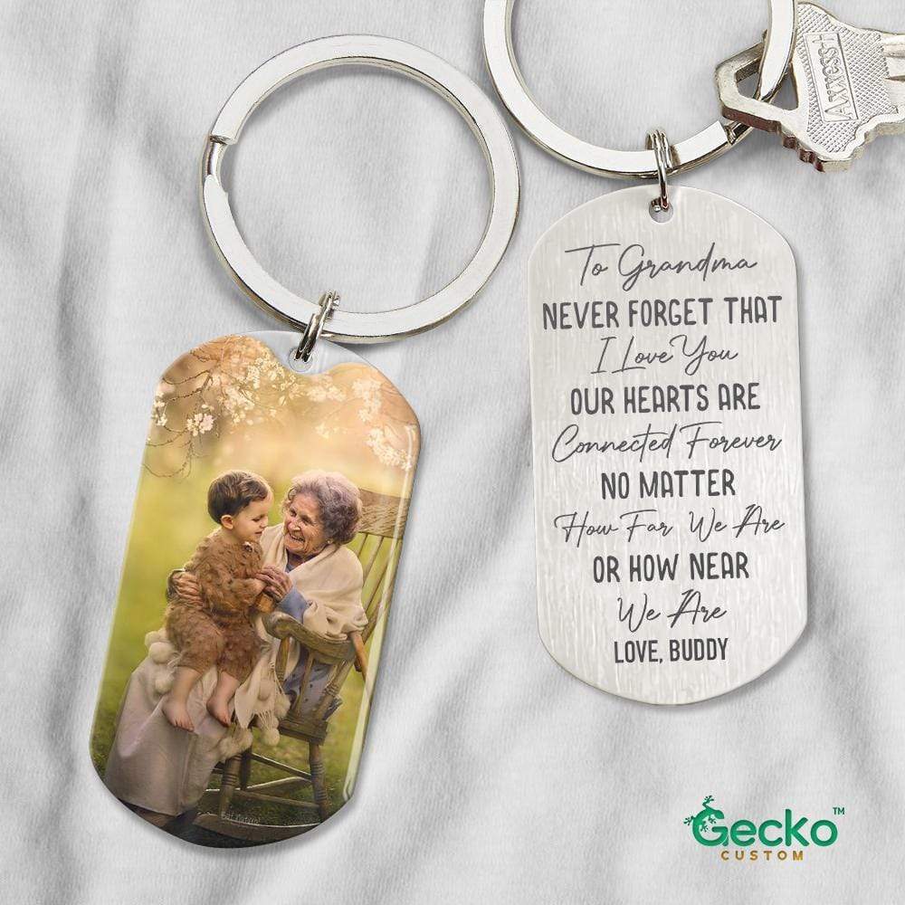 To Grandma Never Forget That I Love You Family Metal Keychain HN590 - Image 2