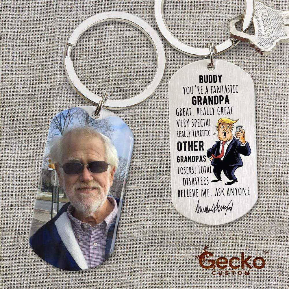 You're A Fantastic Grandpa Metal Keychain HN590 - Image 2