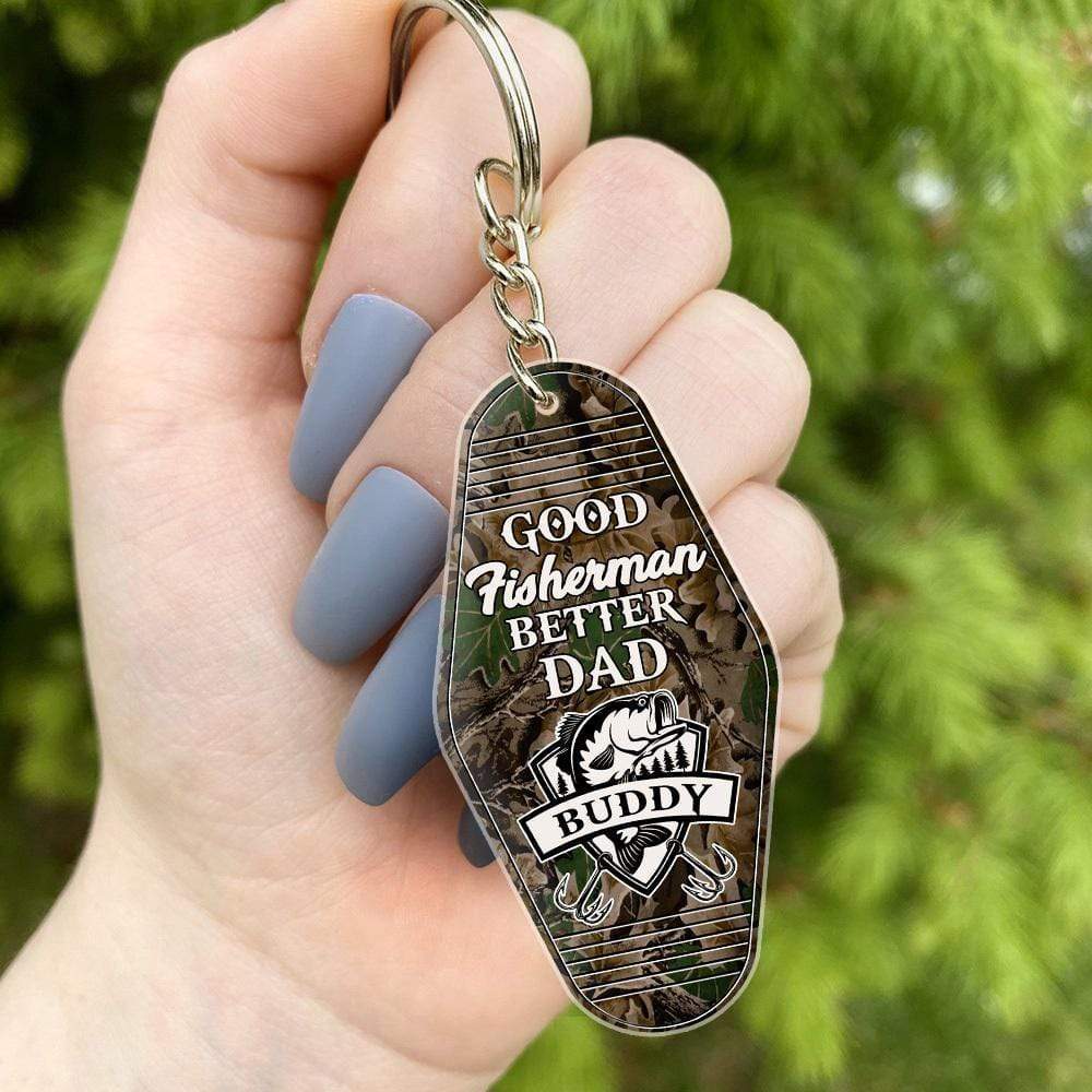 Good Fisherman Better Dad/Grandpa Vintage Keychain, Gift For Fisherman HN590 - Image 3