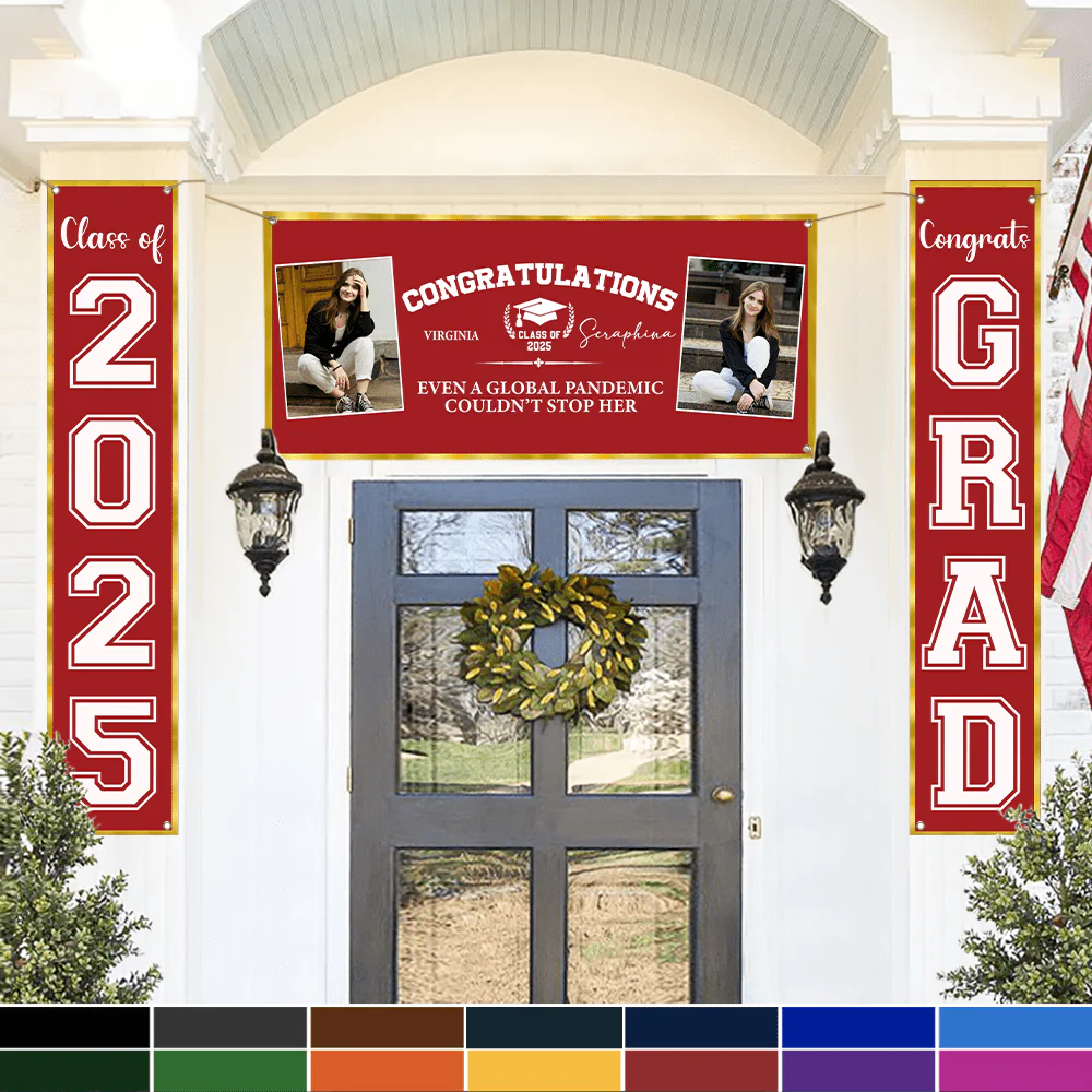 Congratulations Graduation Banner, 3 Piece Set With Photos HN590 895066 - Image 4