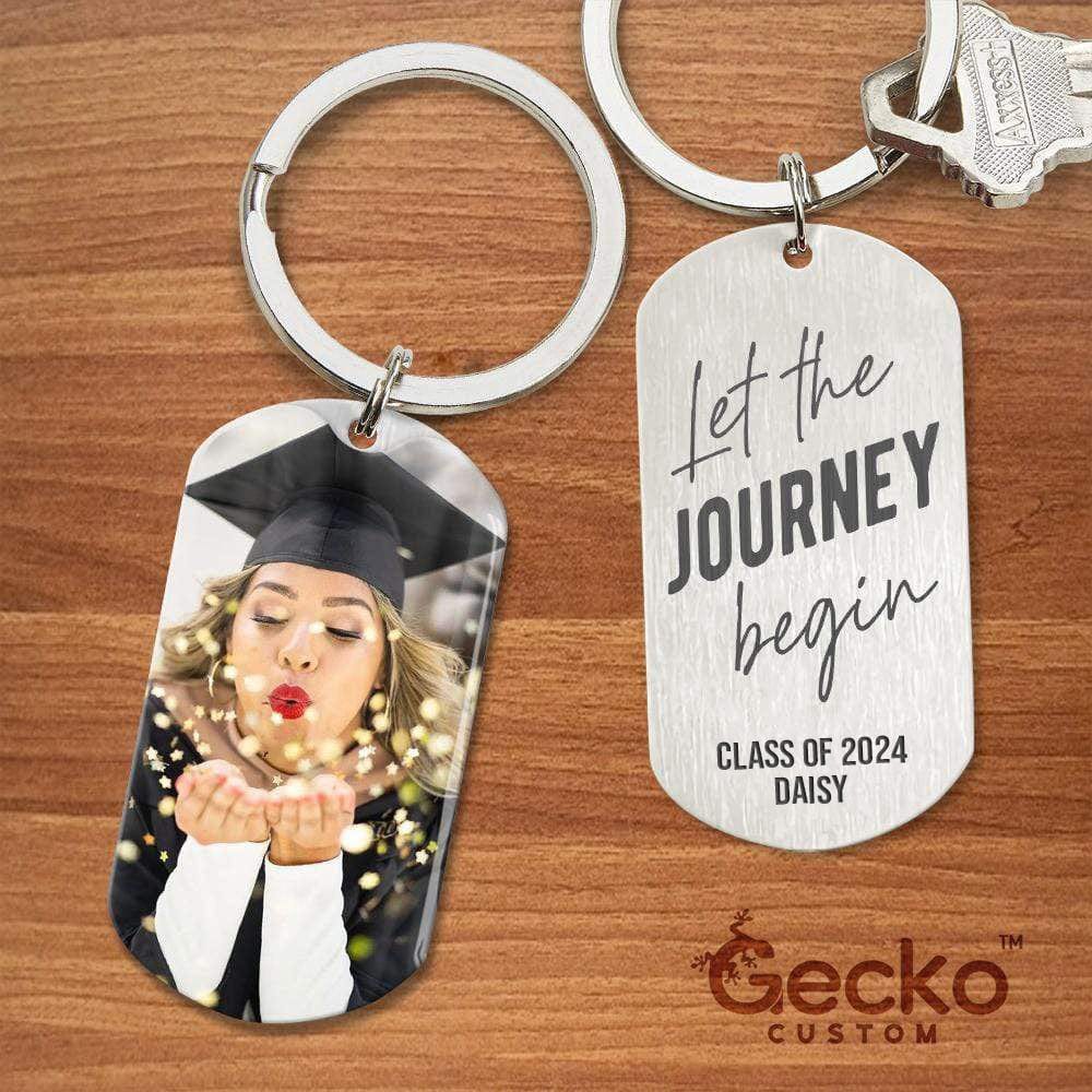 Let The Journey Begin Graduation Metal Keychain, Graduation Gift HN590 - Image 2