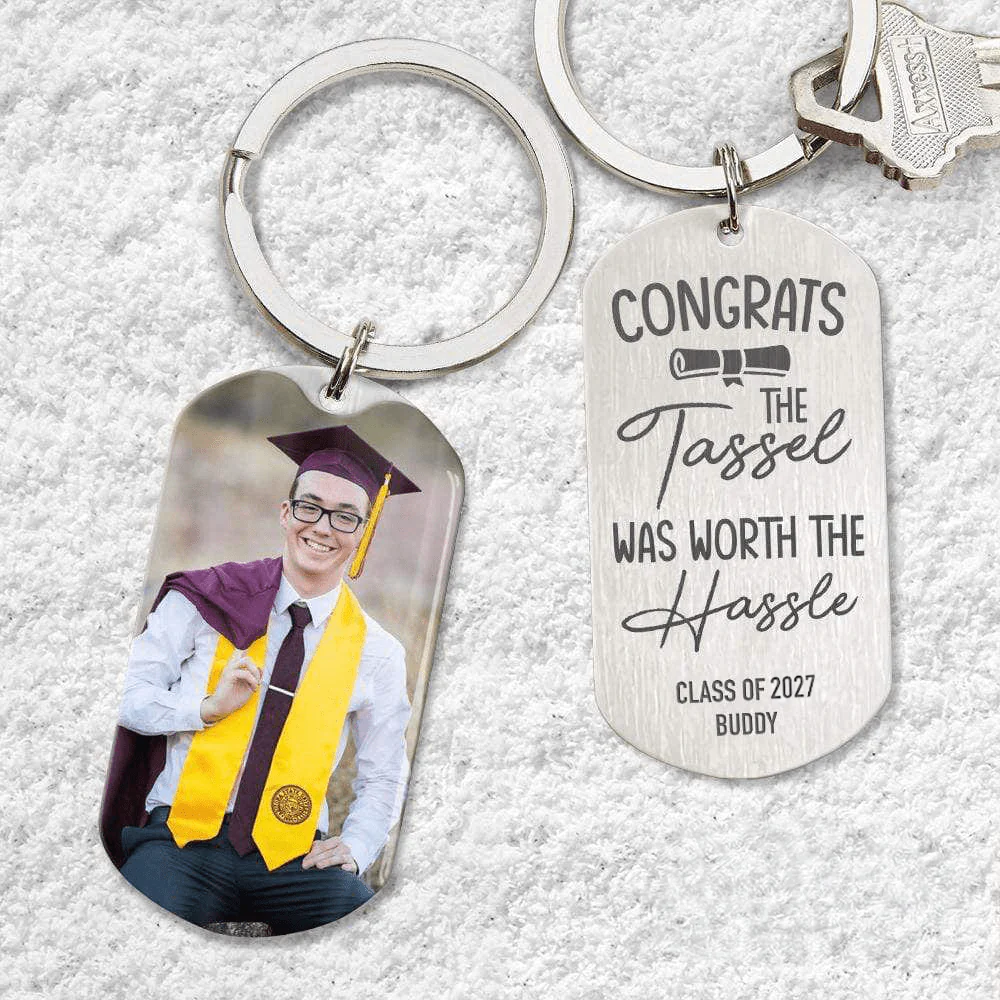 Congratulation Graduation Metal Keychain HN590 - Image 2