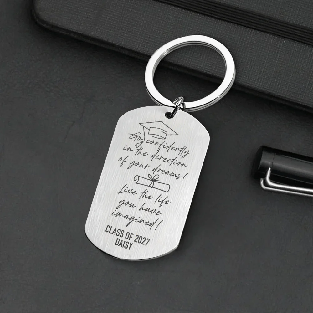 Go Confidently In The Direction Of Your Dream Graduation Metal Keychain 890367 - Image 6