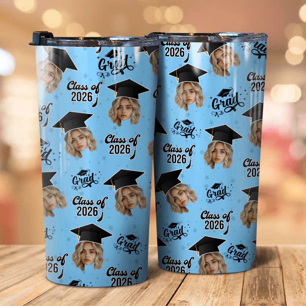 Class Of 2024 Graduation Tumbler, Custom Face Tumbler HN590 - Image 2