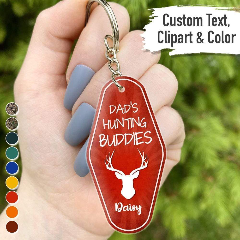 Dad/Grandpa's Hunting Buddies Vintage Keychain, Hunting Gift, Gift For Dad/Grandpa HN590 - Image 2