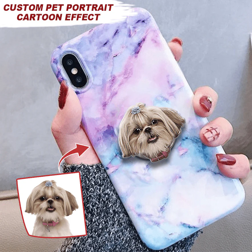 Custom Pet Portrait Cartoon Popsocket, Pet Grip HN590 - Image 3