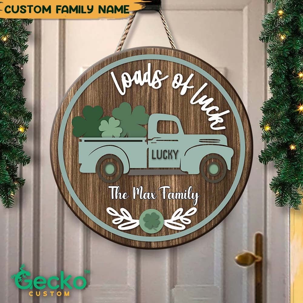 Loads of Luck Wood Door Sign, Family Name Door Sign 892365 - Image 2