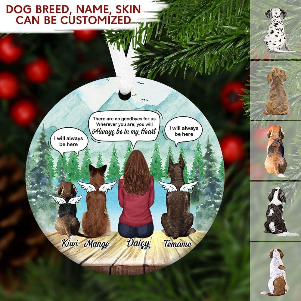 You Will Always Be In My Hearts Girl With Dog Ornament HN590