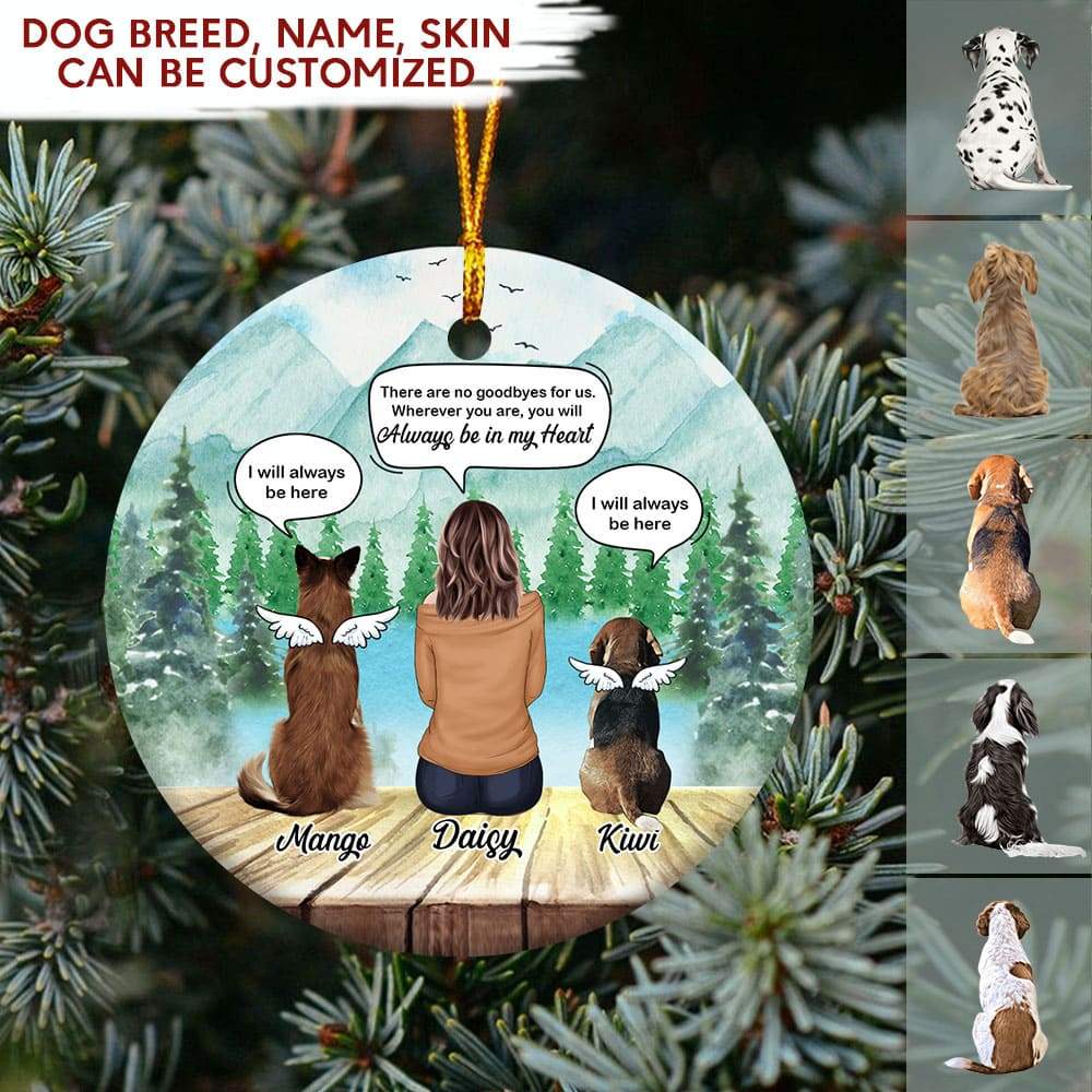 You Will Always Be In My Hearts Girl With Dog Ornament HN590 - Image 2