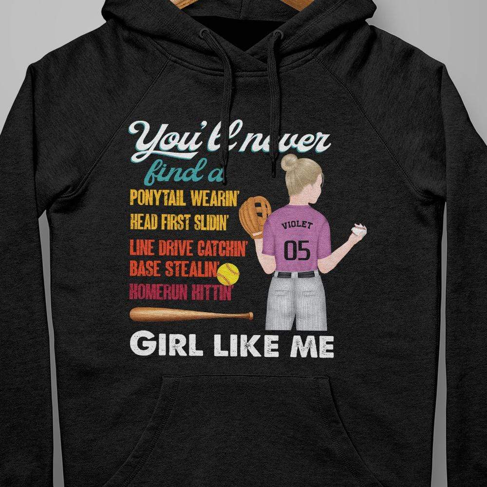 You Will Never Find A Girl, Softball Shirt, Softball Girl Shirt - Image 4